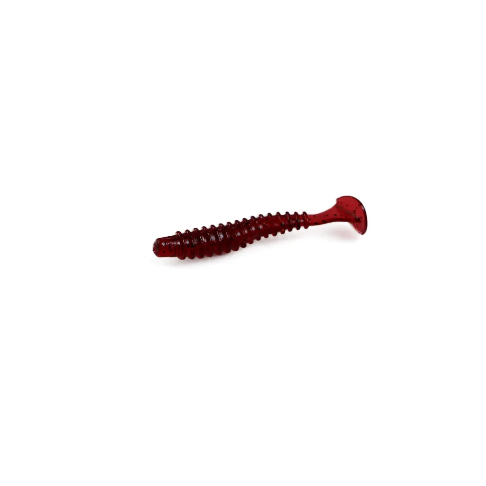 100 X Soft Fishing Lure Plastic Tackle 50mm Paddle Tail Grub Worm Bream Bass