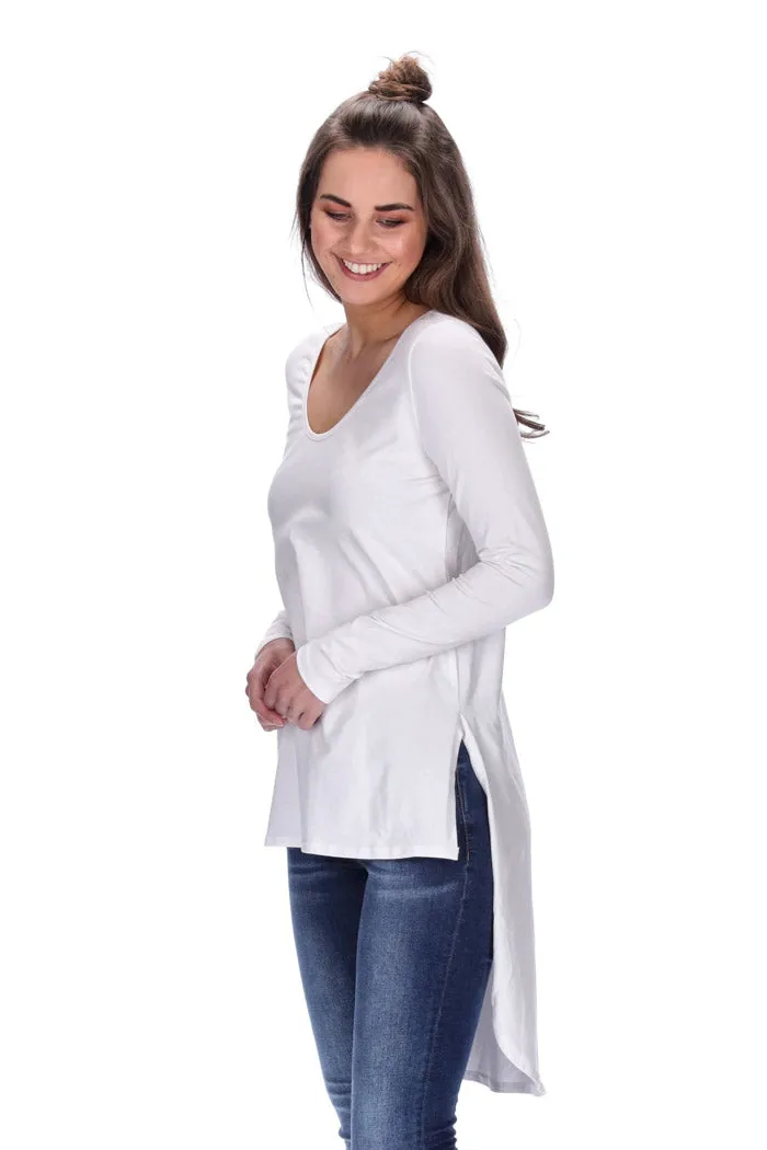 Alexis Long Sleeve Top White