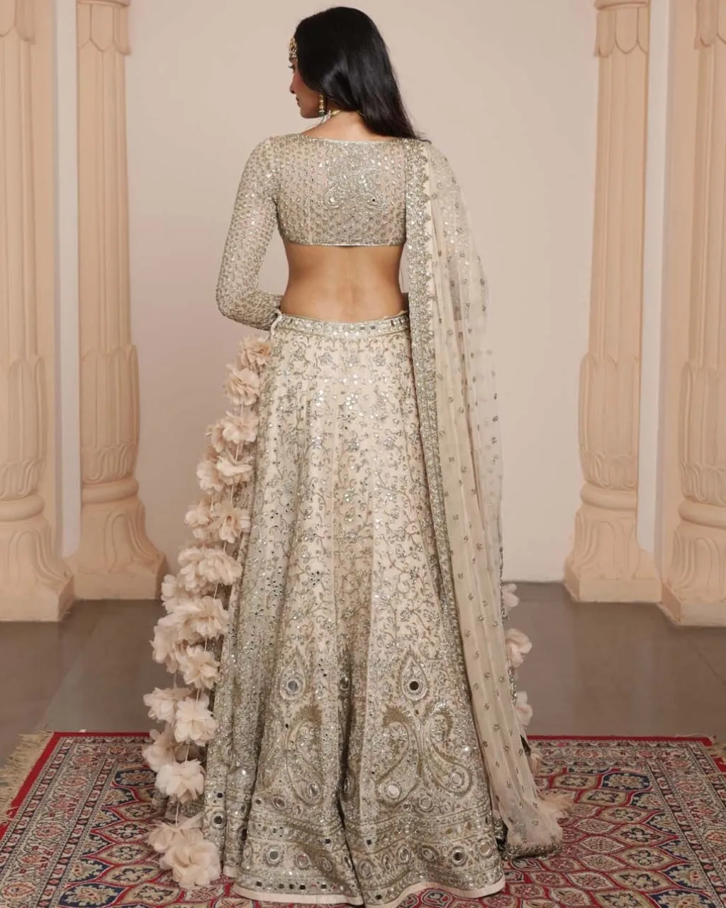 All Gold Sand Paisley Lehenga Set