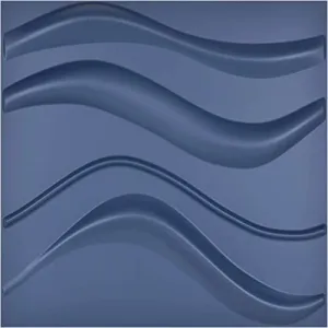 Art3d 32 Sq.Ft 3D Wall Panels, 15  Patterns Decorative 3D Panels, Blue Wave