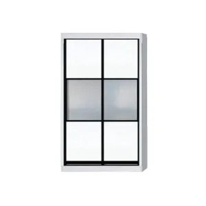 Audrey Modular Wardrobe (White with Frosted Glass)