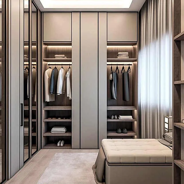 bed and wardrobe ..  سرير وخزانة