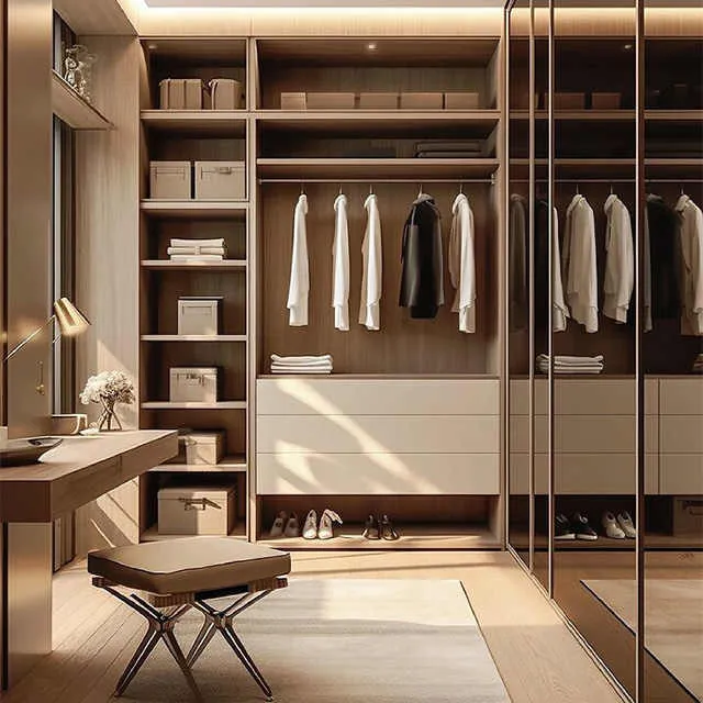 bed and wardrobe ..  سرير وخزانة