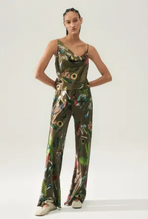 BIAS CUT PANTS MAGIC MUSHROOM DARK EARTH