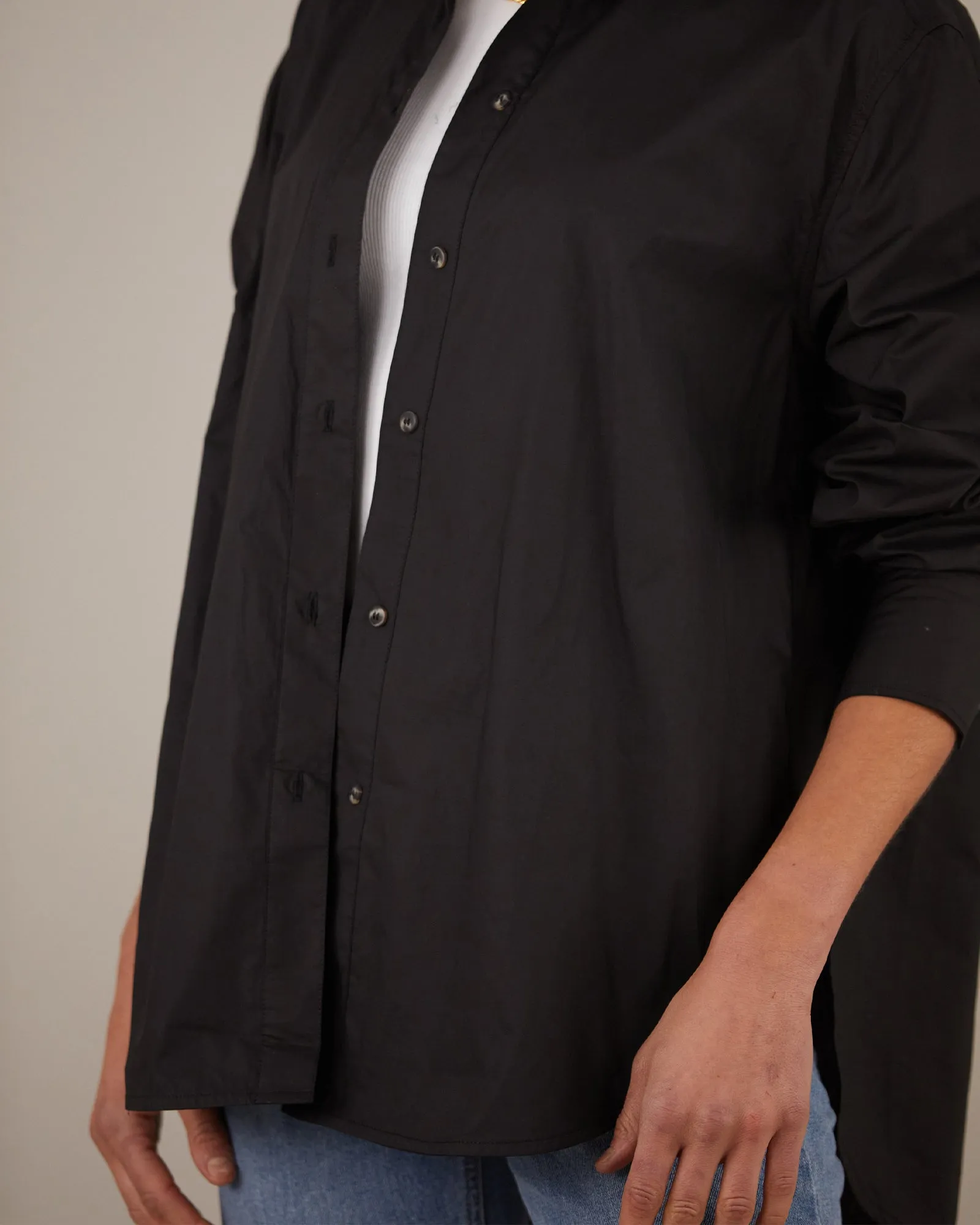 Blythe Collared Shirt - Black