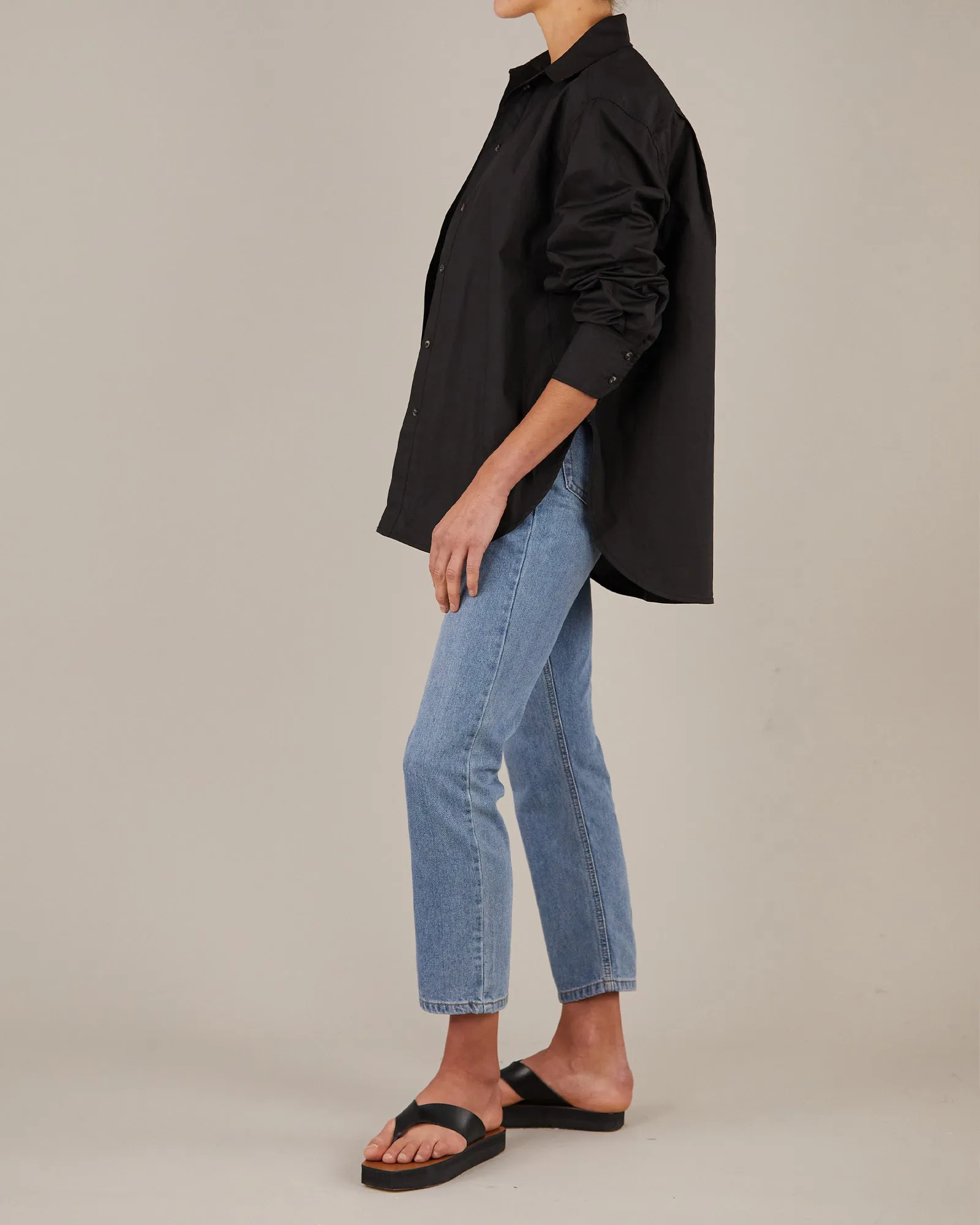 Blythe Collared Shirt - Black