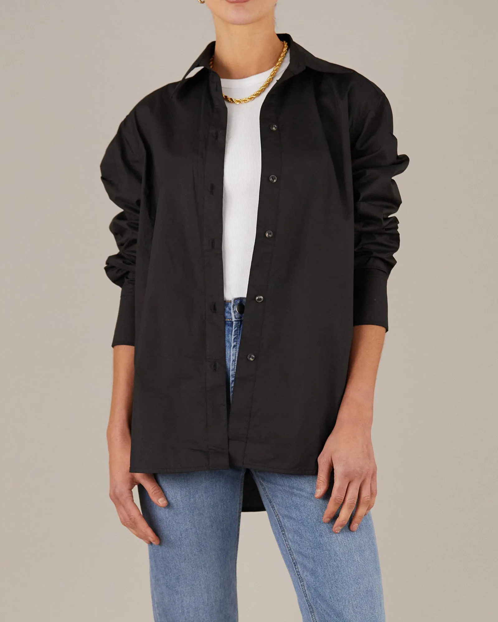Blythe Collared Shirt - Black