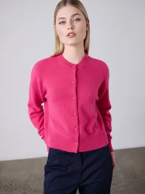 Boxy Cashmere Cardigan - Elsa Pink