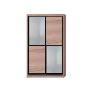 Caroline Modular Wardrobe (Light Oak with Frosted Glass)
