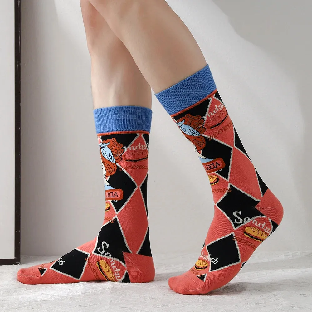 Cartoon Cat Socks 6 Pack