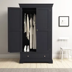 Chalbury Double Wardrobe in Dusky Black