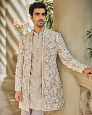 Chapelle Grey Open Jacket Set