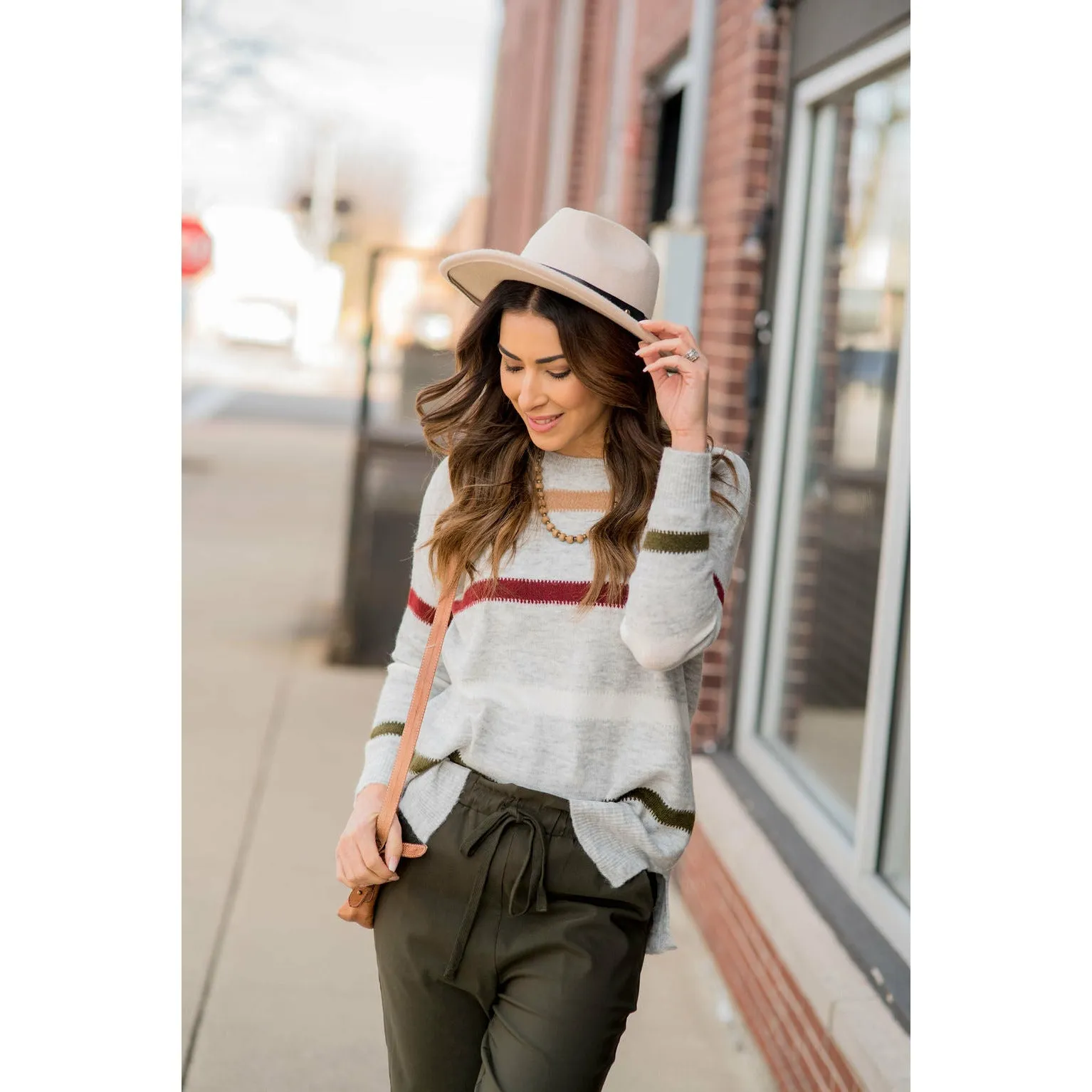 Color Side Slit Sweater