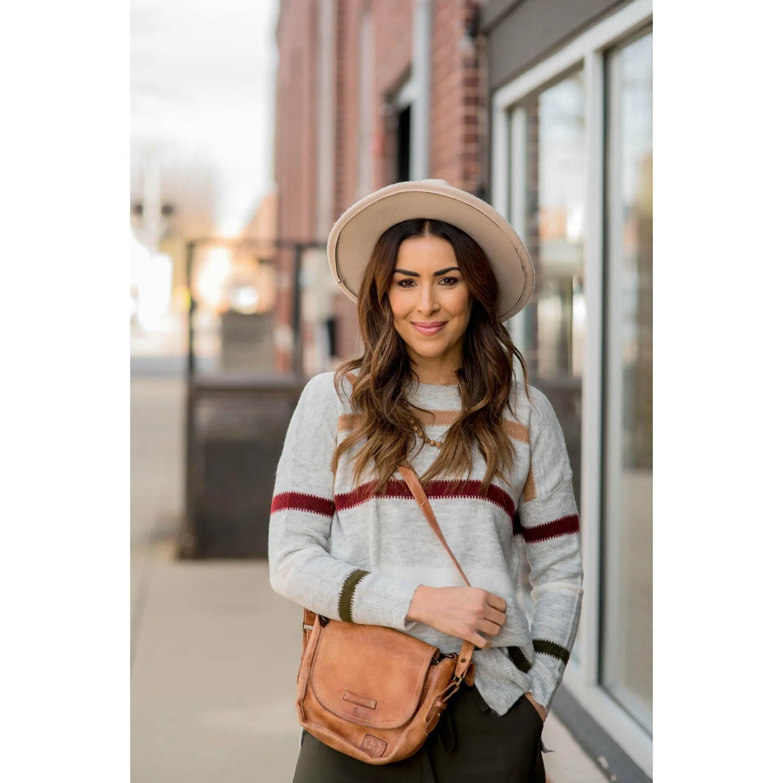 Color Side Slit Sweater