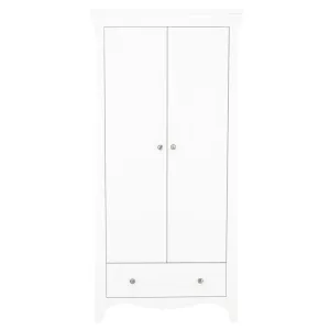 CuddleCo Clara 2 Door Double Wardrobe - White