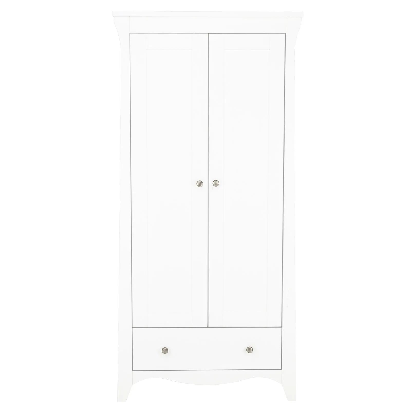 CuddleCo Clara 2 Door Double Wardrobe - White