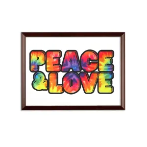 Decorative Wall Art - Peace & Love Graphic Plaque