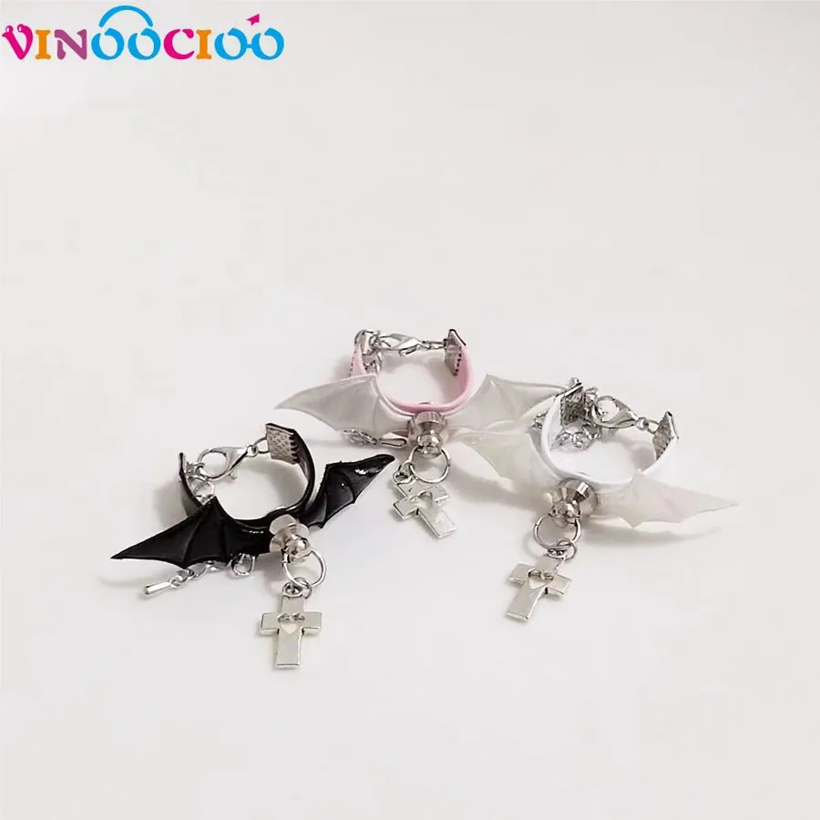 Devil Wing Choker Necklace for BJD Dolls (1/6, 1/4, 1/3 Scale) - Leather Leadrope Accessories