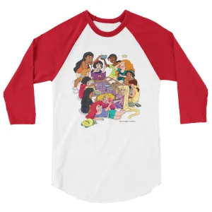 Disney Princesses and DND Unisex 3/4 Sleeve Raglan Shirt