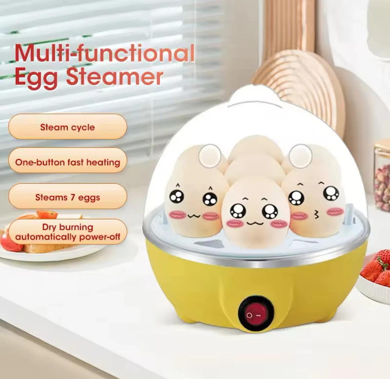Egg Cooker Automatic | 7 Eggs