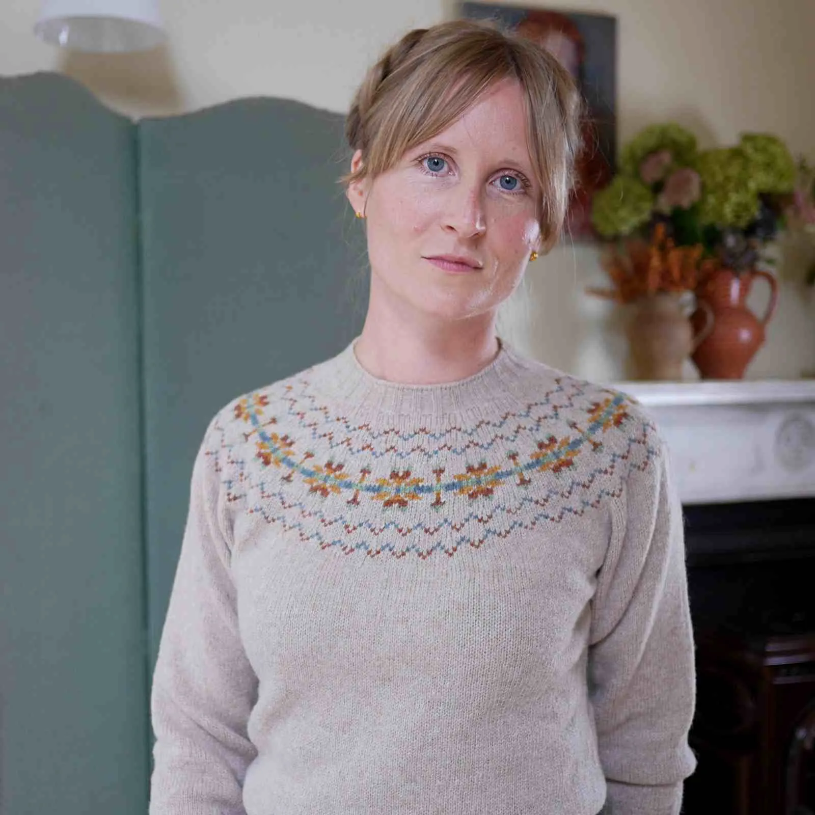 Fair Isle Crew Neck Jumper - Oat