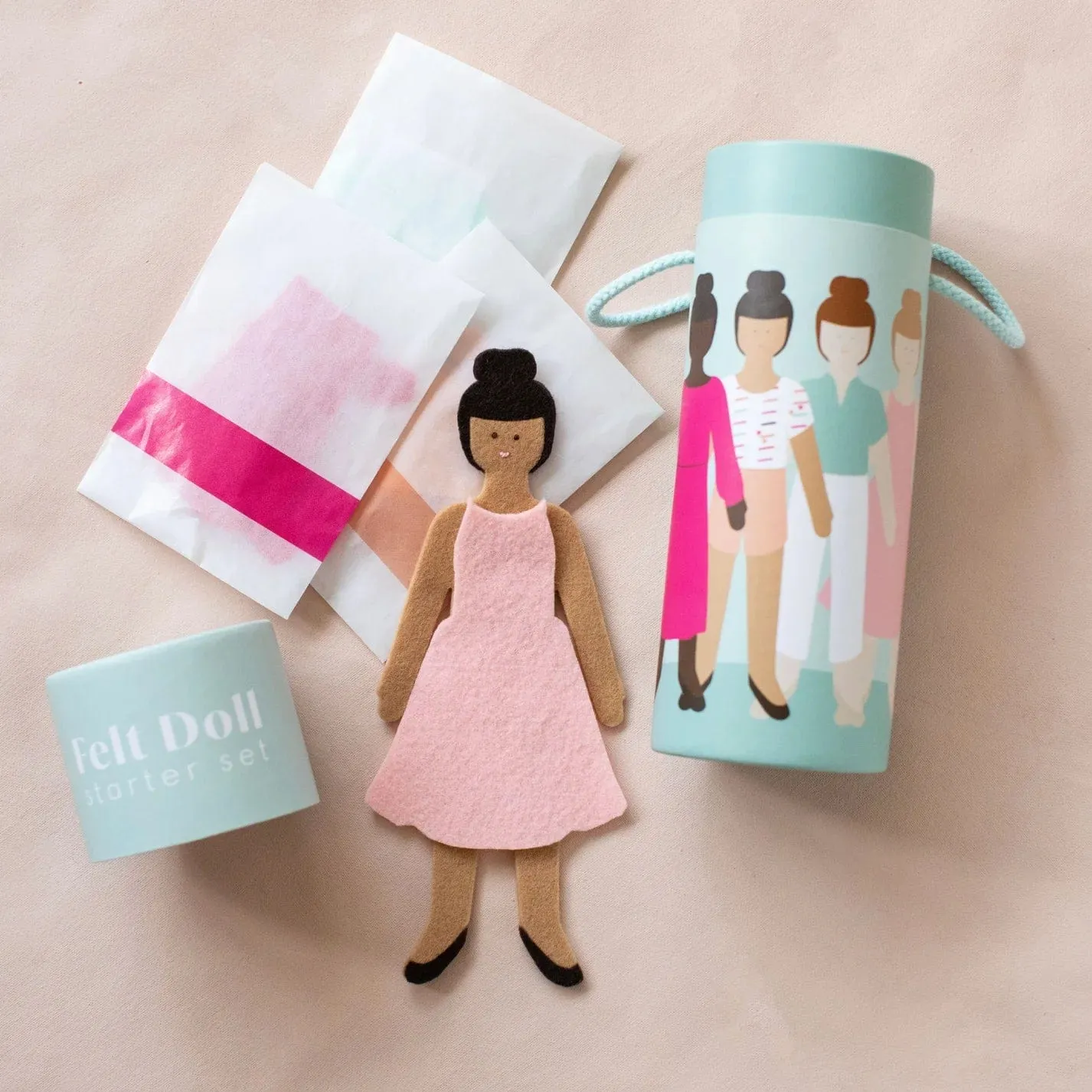 Felt Doll Starter Girl - Caramel