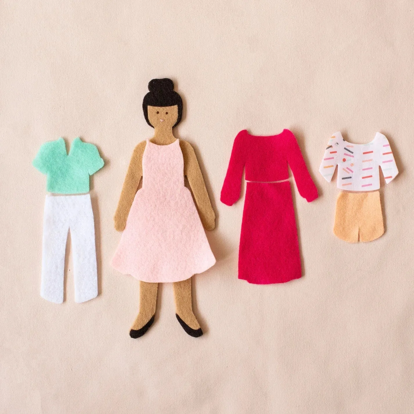 Felt Doll Starter Girl - Caramel