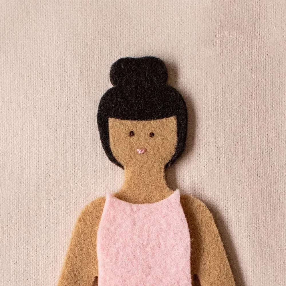 Felt Doll Starter Girl - Caramel