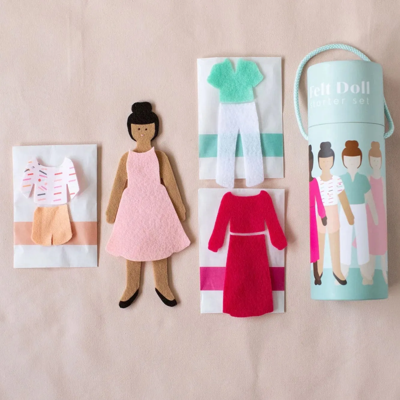 Felt Doll Starter Girl - Caramel