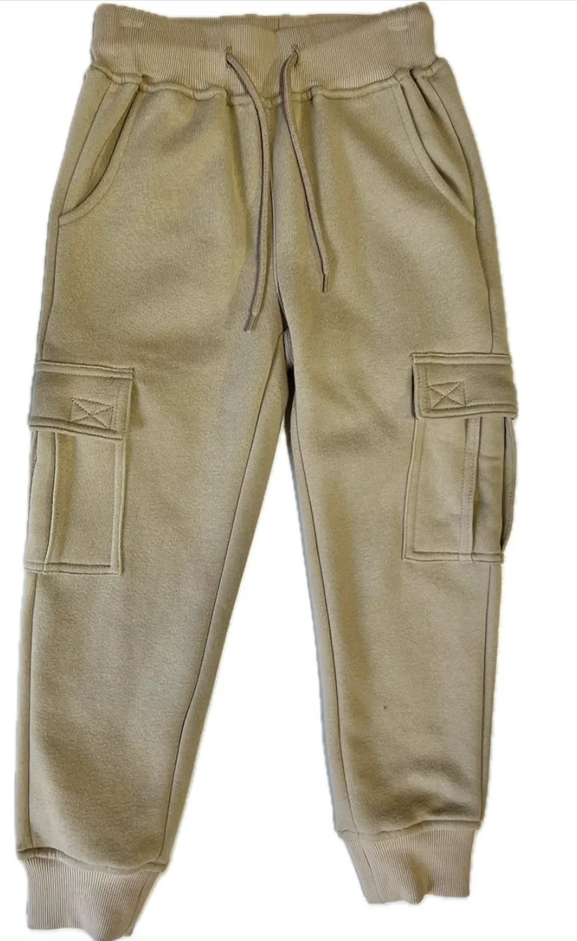 FLEECE CARGO POCKETS JOGGER PANTS BBP-2012