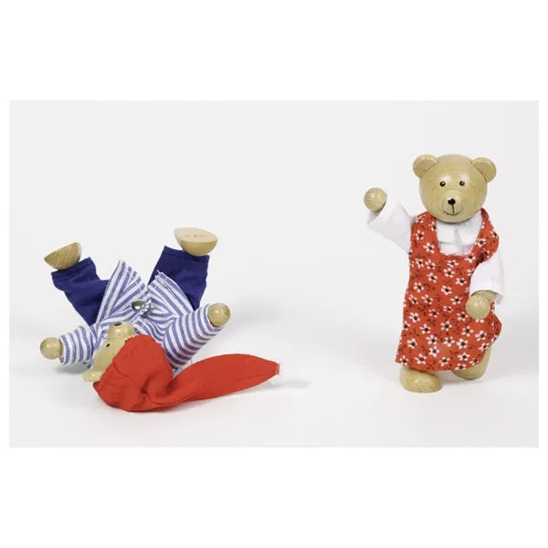 Flexible Bear puppets - Benna & Bennoh with Wardrobe