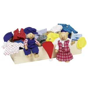 Flexible Bear puppets - Benna & Bennoh with Wardrobe