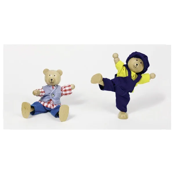 Flexible Bear puppets - Benna & Bennoh with Wardrobe