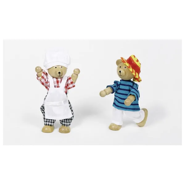Flexible Bear puppets - Benna & Bennoh with Wardrobe