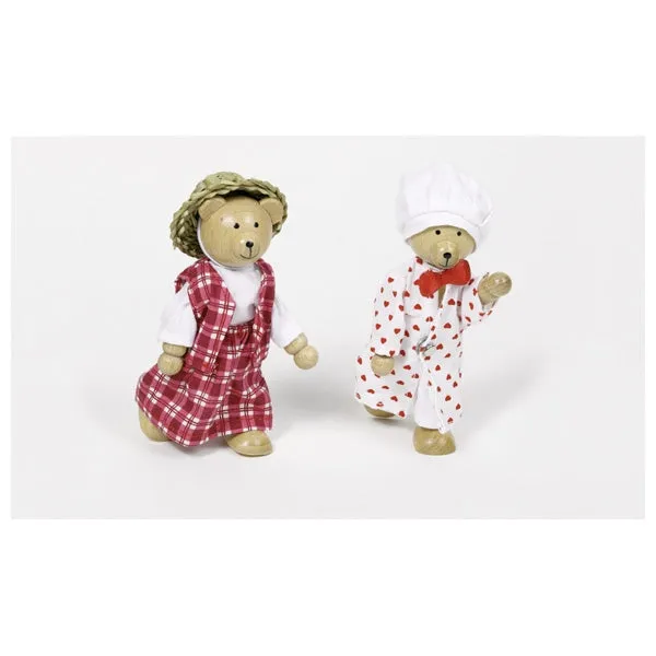 Flexible Bear puppets - Benna & Bennoh with Wardrobe