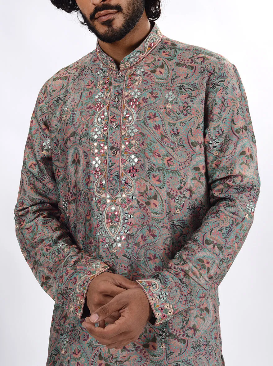 Green & Pink Kurta Pajama | TULA