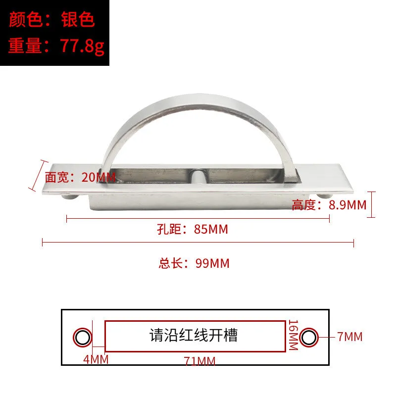 Japanese Style Tatami Concealed Chest of Drawer Door Drawer Handle All-Match Invisible Embedded Rotating Handle
