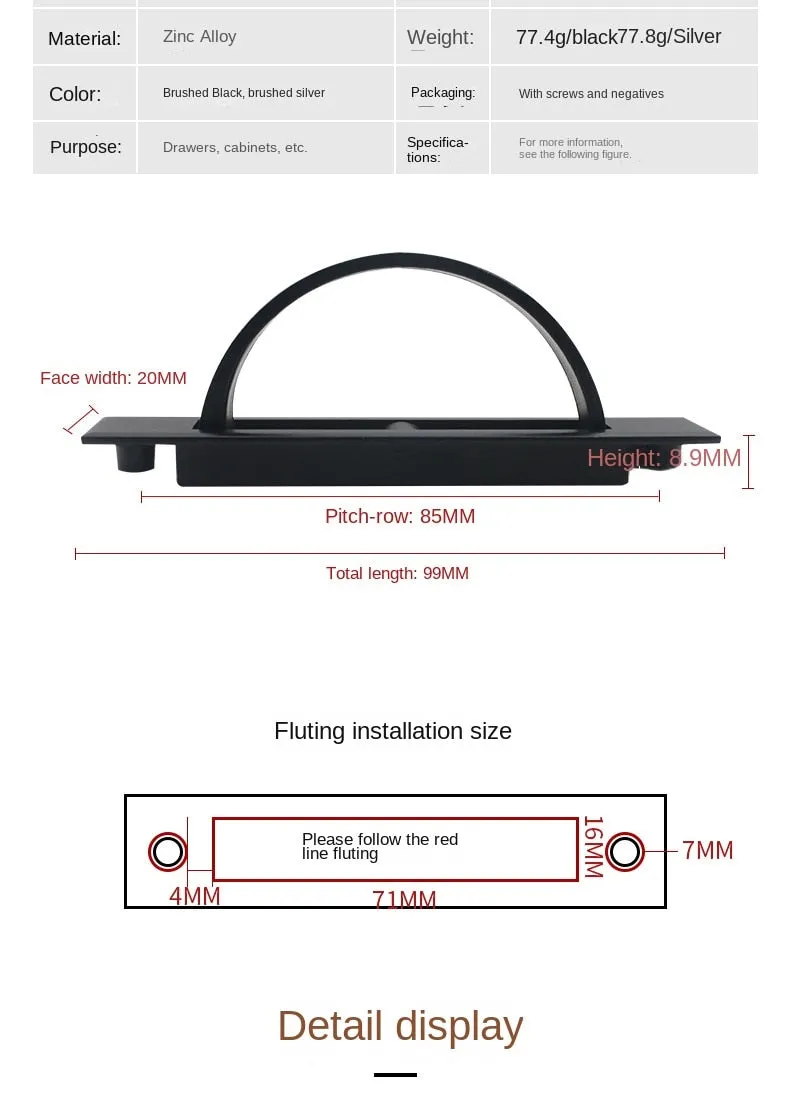 Japanese Style Tatami Concealed Chest of Drawer Door Drawer Handle All-Match Invisible Embedded Rotating Handle