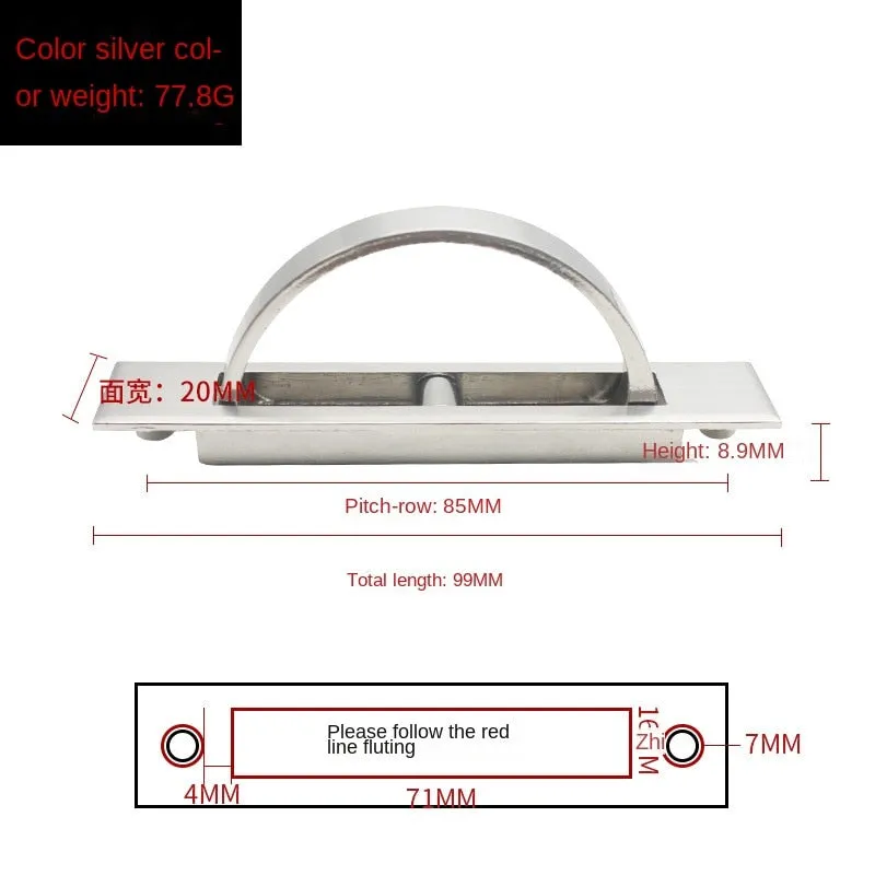 Japanese Style Tatami Concealed Chest of Drawer Door Drawer Handle All-Match Invisible Embedded Rotating Handle