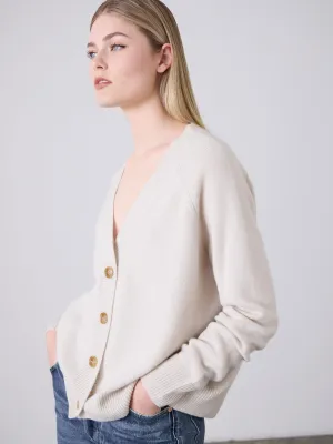Lauren Cashmere Cardigan - Putty