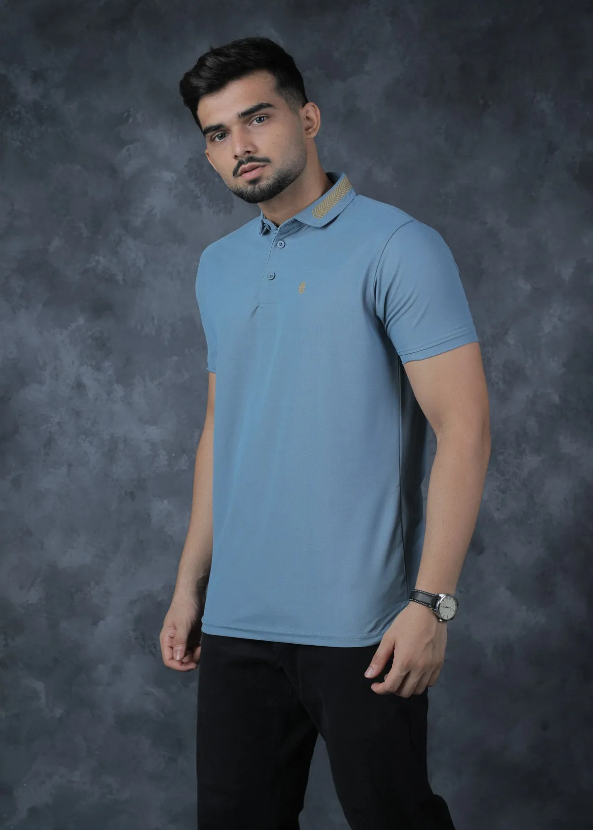 LCY | Contrast Embroiderey Basic Polo