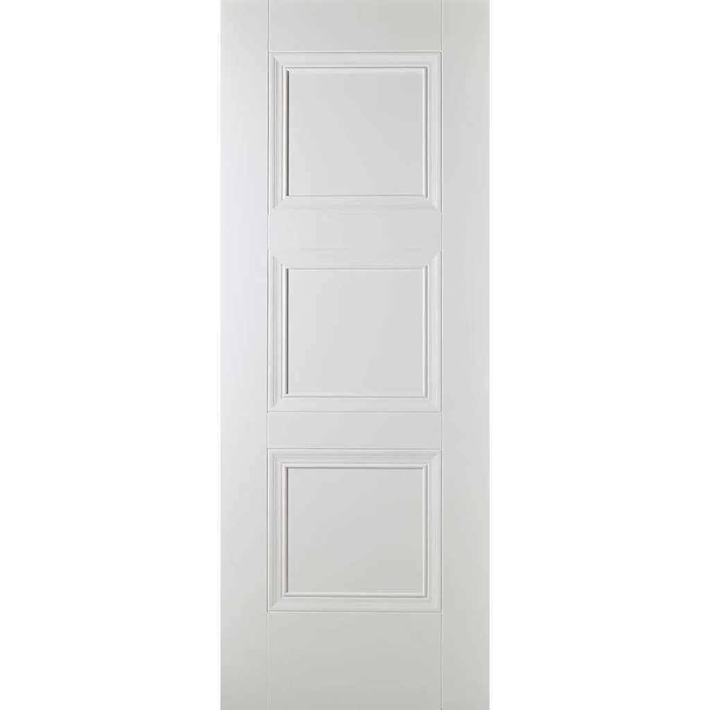 Minimalist Wardrobe Door & Frame Kit - Three Amsterdam 3 Panel Doors - White Primed