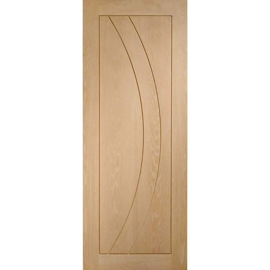 Minimalist Wardrobe Door & Frame Kit - Three Salerno Oak Flush Doors - Prefinished