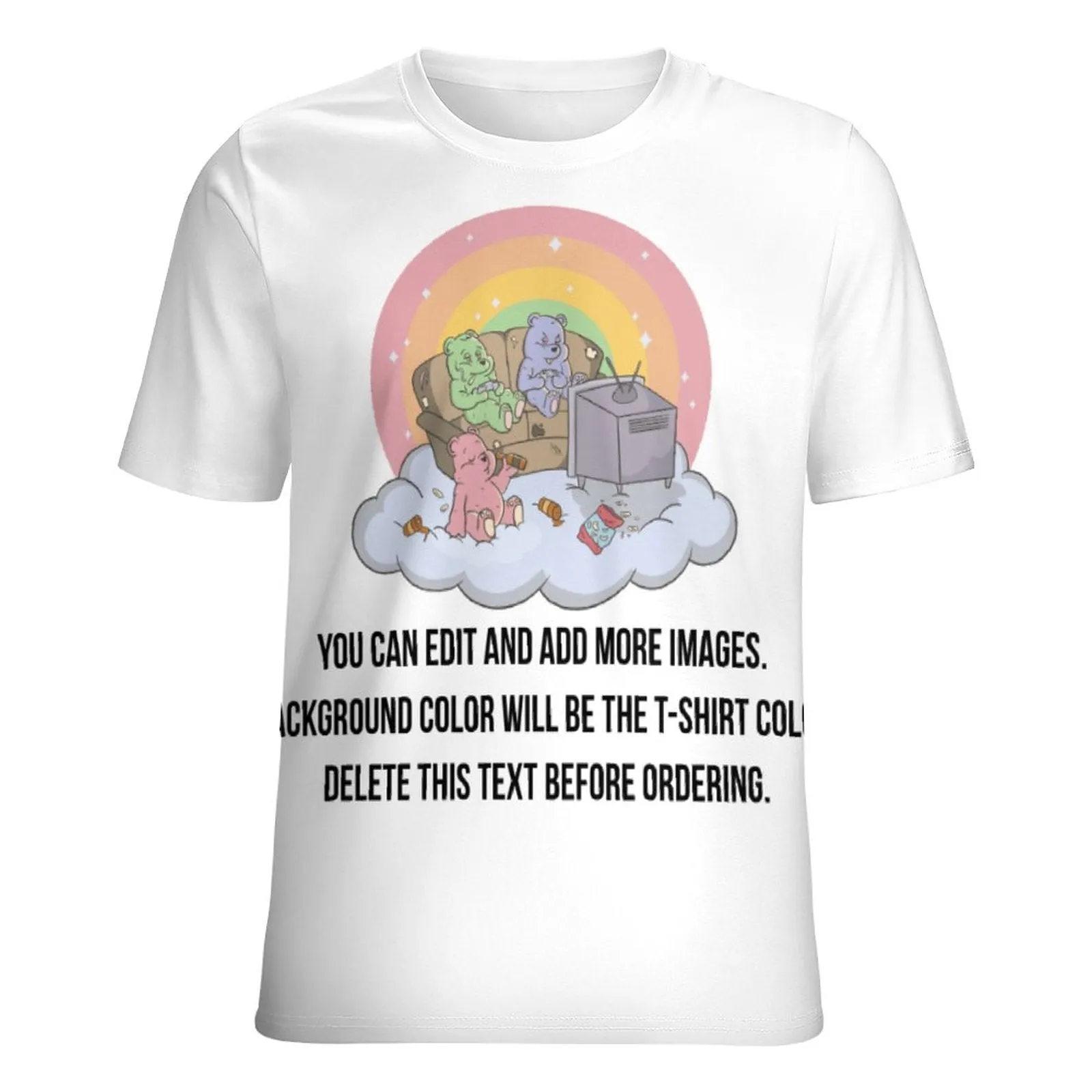 Not Quite Caring Bears-Customize this Design T-Shirt-S to 6XL