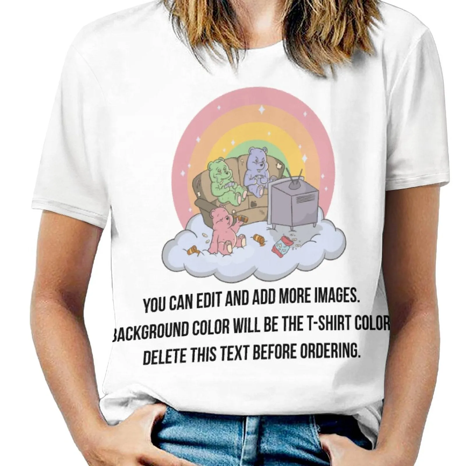 Not Quite Caring Bears-Customize this Design T-Shirt-S to 6XL