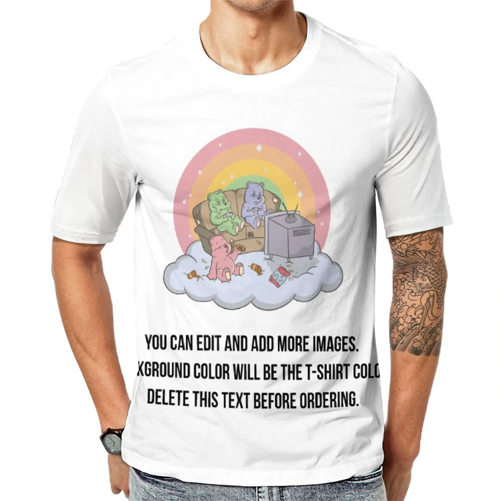 Not Quite Caring Bears-Customize this Design T-Shirt-S to 6XL