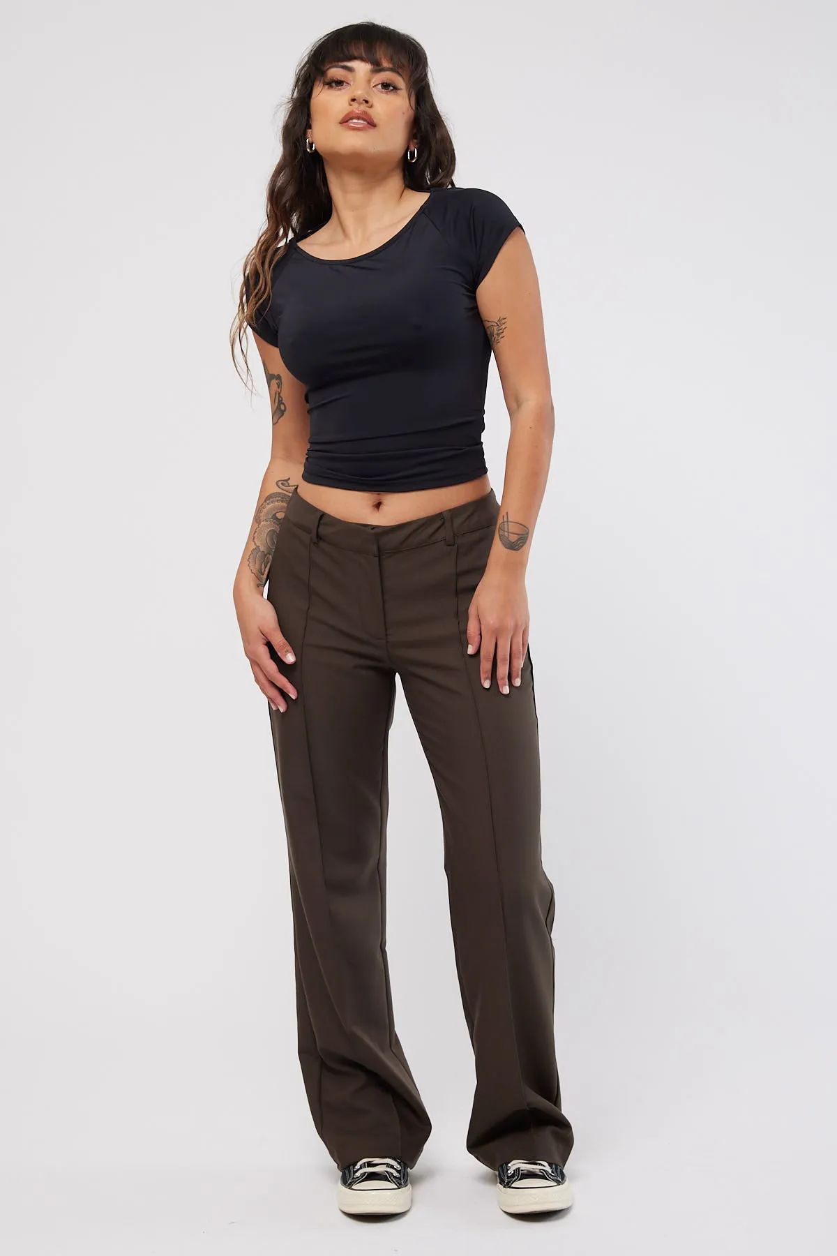 Perfect Stranger Open Back Top Black