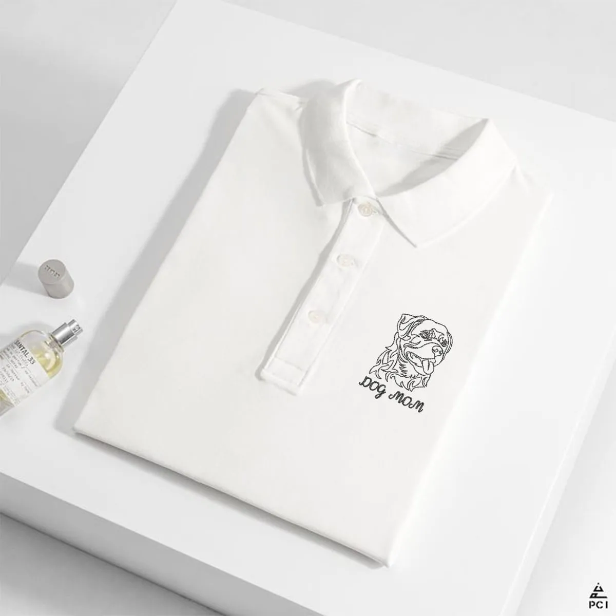 Personalized Rottweiler Dog Mom Polo Shirt Embroidered with Dog Name, Unique Gifts For Rottweiler Lovers
