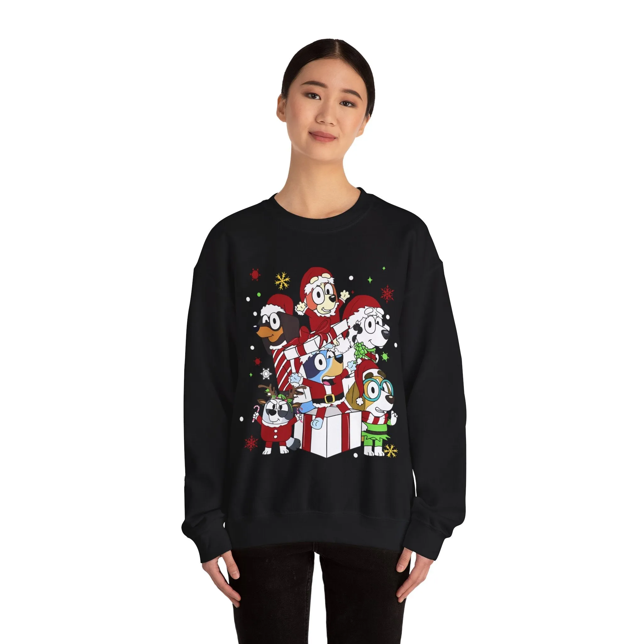 Princess Grace Festive Pet Friends Sweatshirt | Holiday Crewneck for Animal Lovers