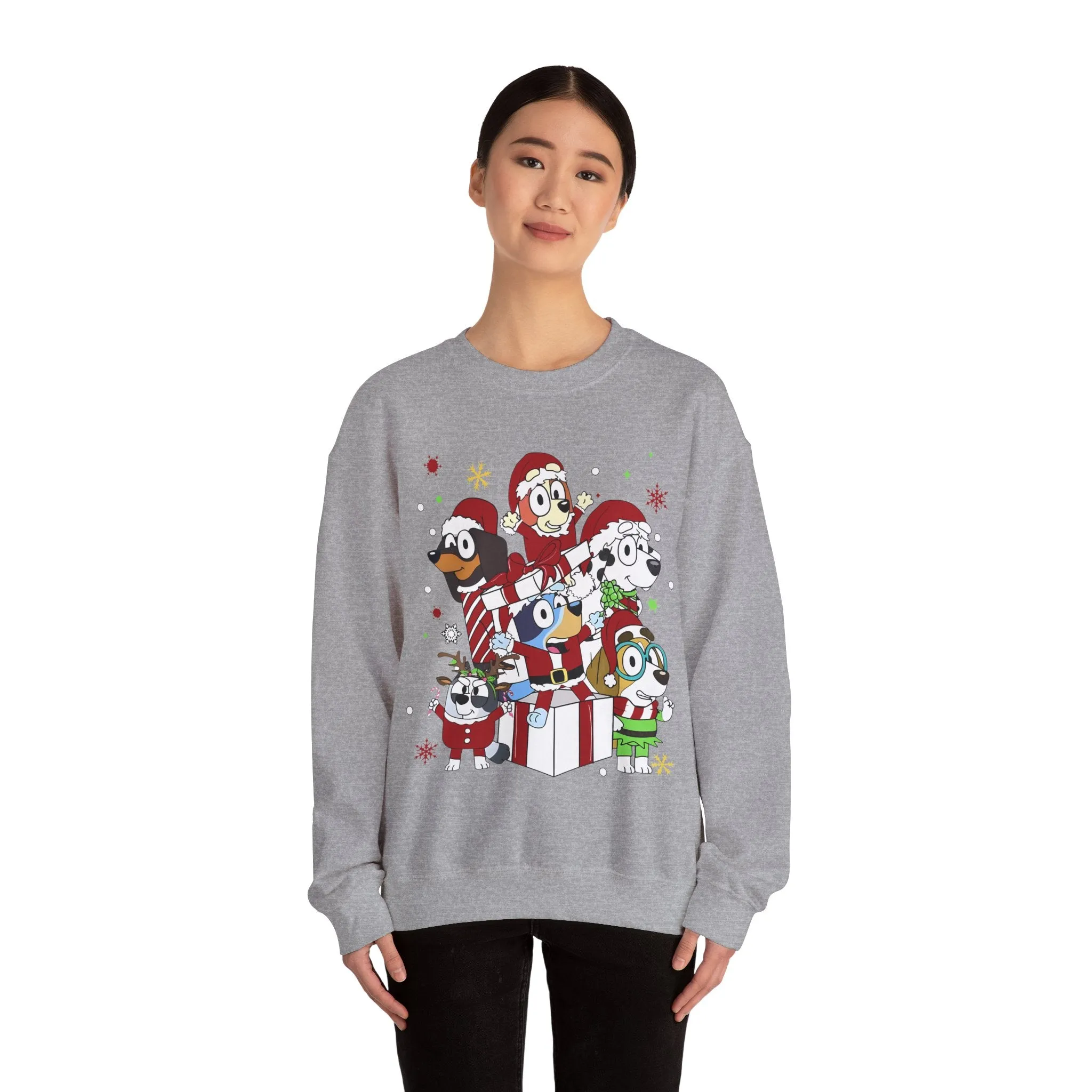 Princess Grace Festive Pet Friends Sweatshirt | Holiday Crewneck for Animal Lovers